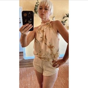 Y2K Floral Pastel Halter Top